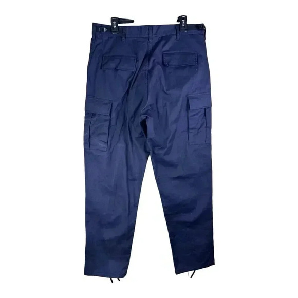 Navy BDU Pants Mens Large Regular Rothco Trouser Cargo Navy Blue Adjustable - Picture 6 of 16